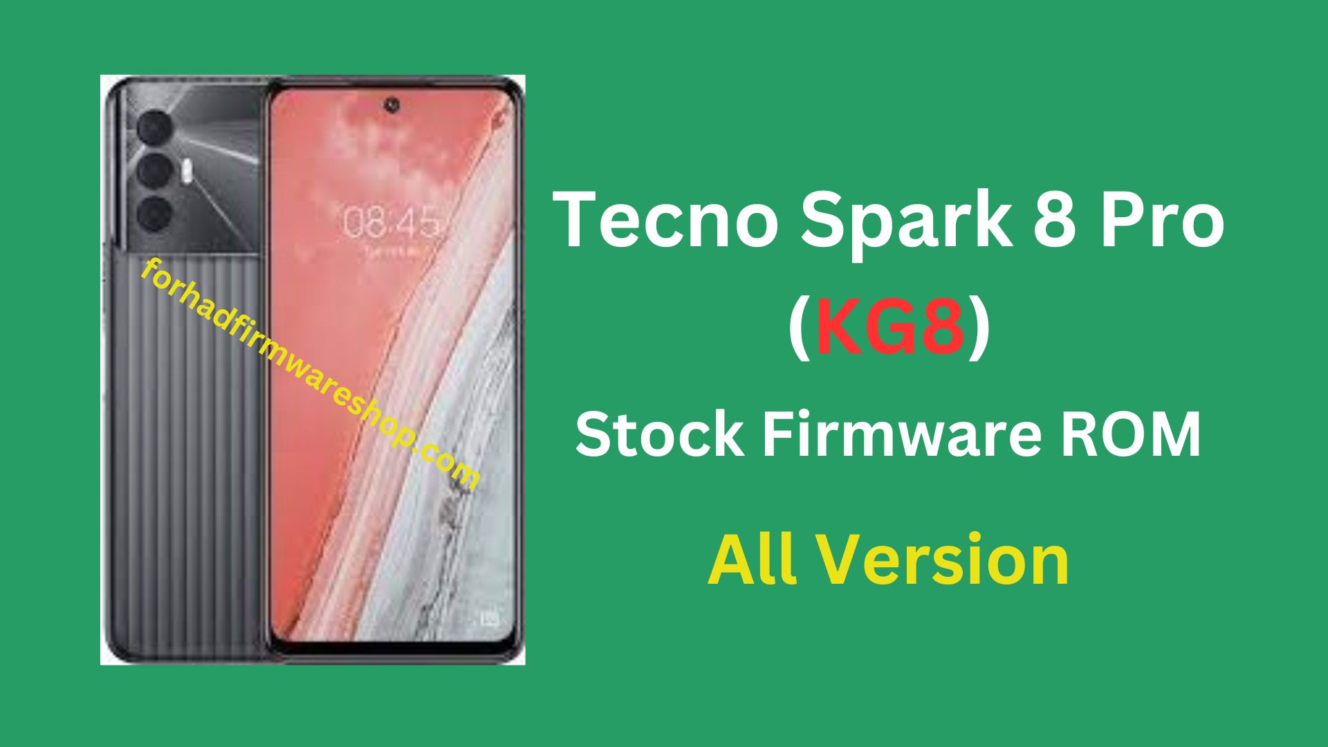 Tecno Spark 8 Pro (KG8) Flash File