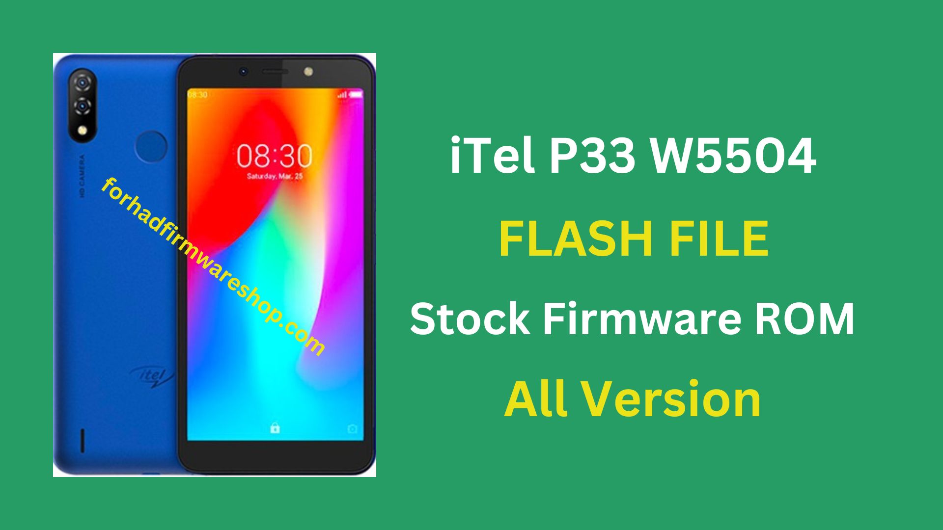 iTel P33 W5504 Stock Firmware ROM (Flash File)