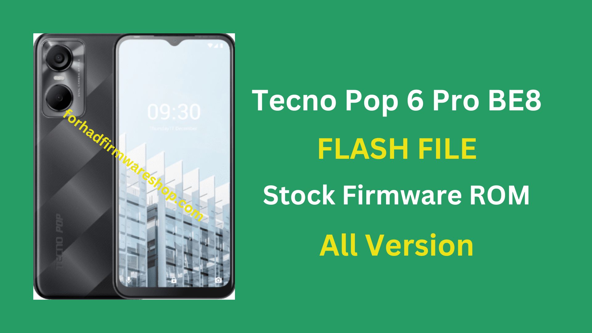 Tecno Pop 6 Pro BE8 Stock Firmware ROM (Flash File)