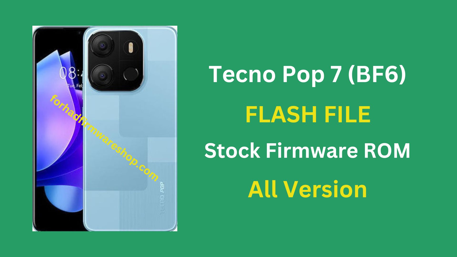 Tecno Pop 7 (BF6) Stock Firmware ROM (Flash File)