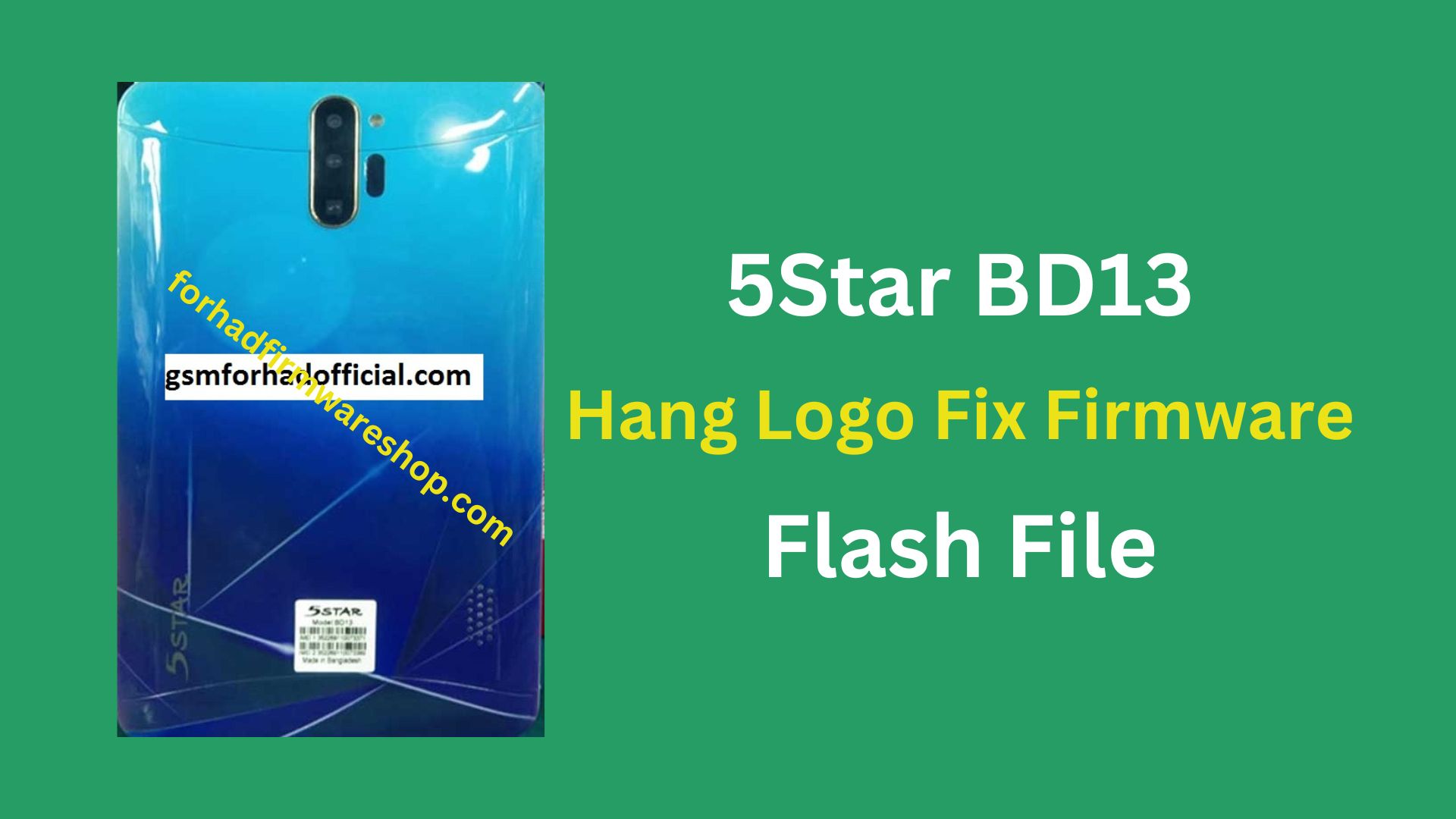 5Star BD13 Stock Firmware ROM (Flash File)