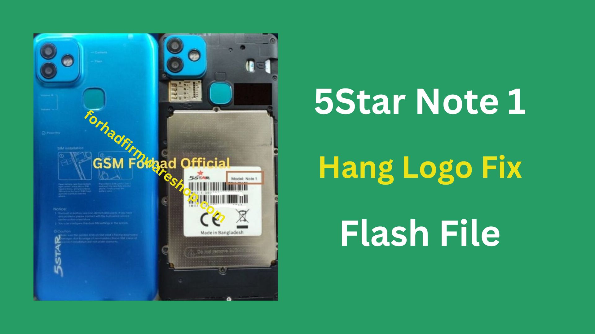 5Star Note 1 Stock Firmware ROM (Flash File)