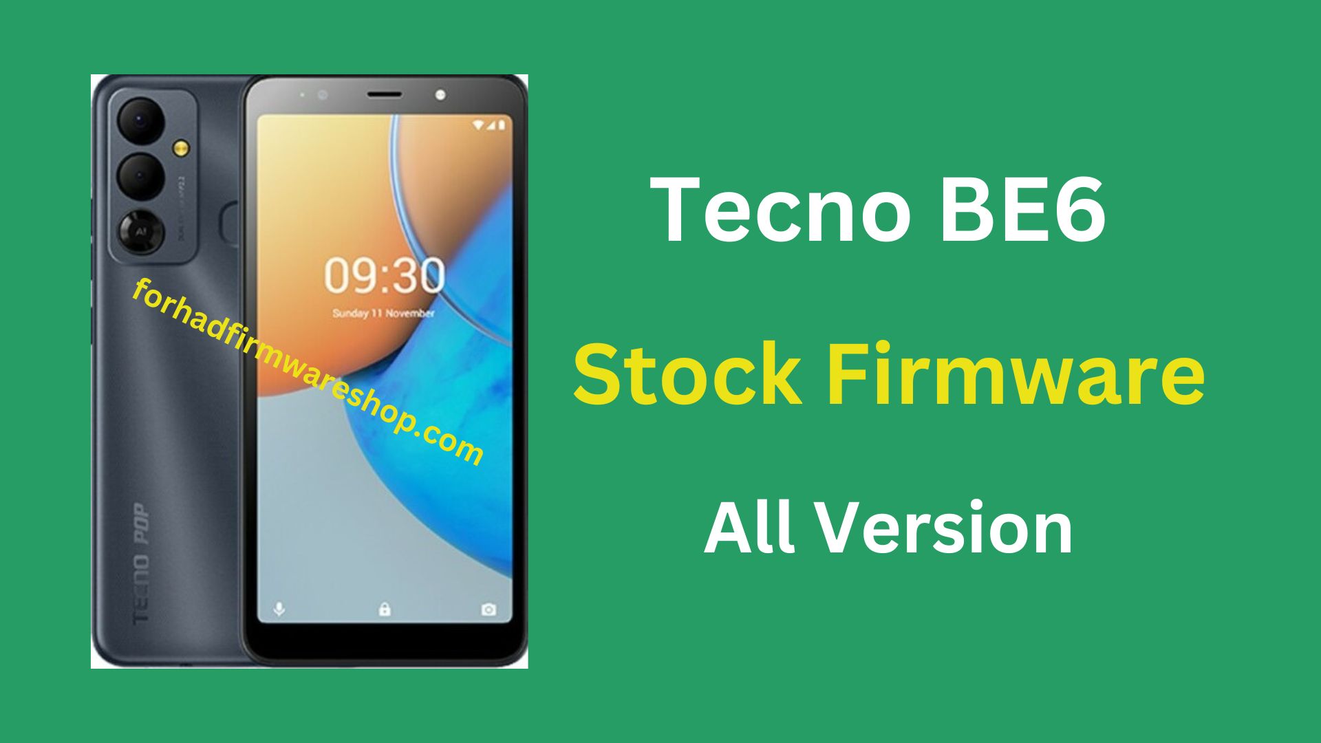 Tecno BE6 Stock Firmware ROM (Flash File)