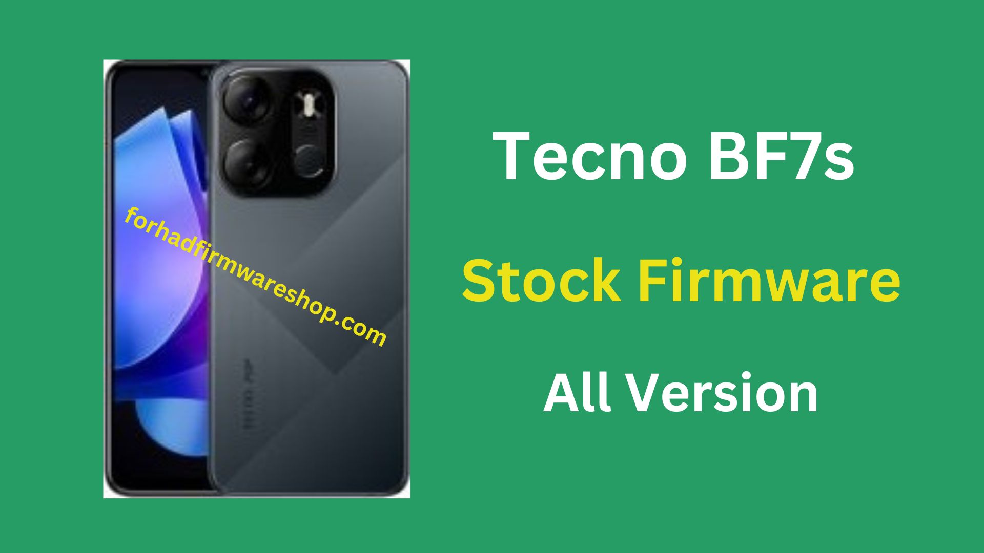 Tecno BF7s Stock Firmware ROM (Flash File)