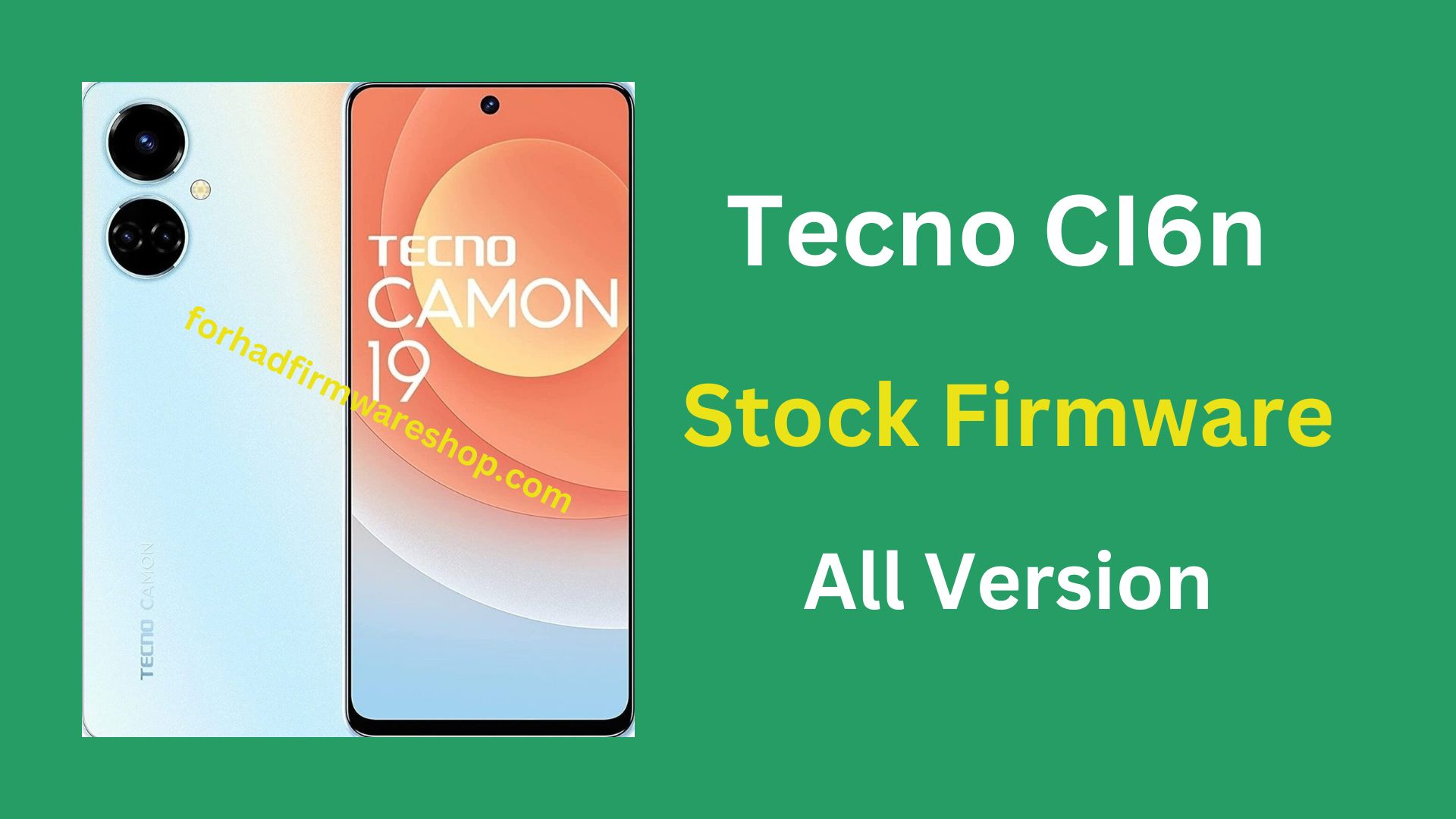 Tecno CI6n Stock Firmware ROM (Flash File)