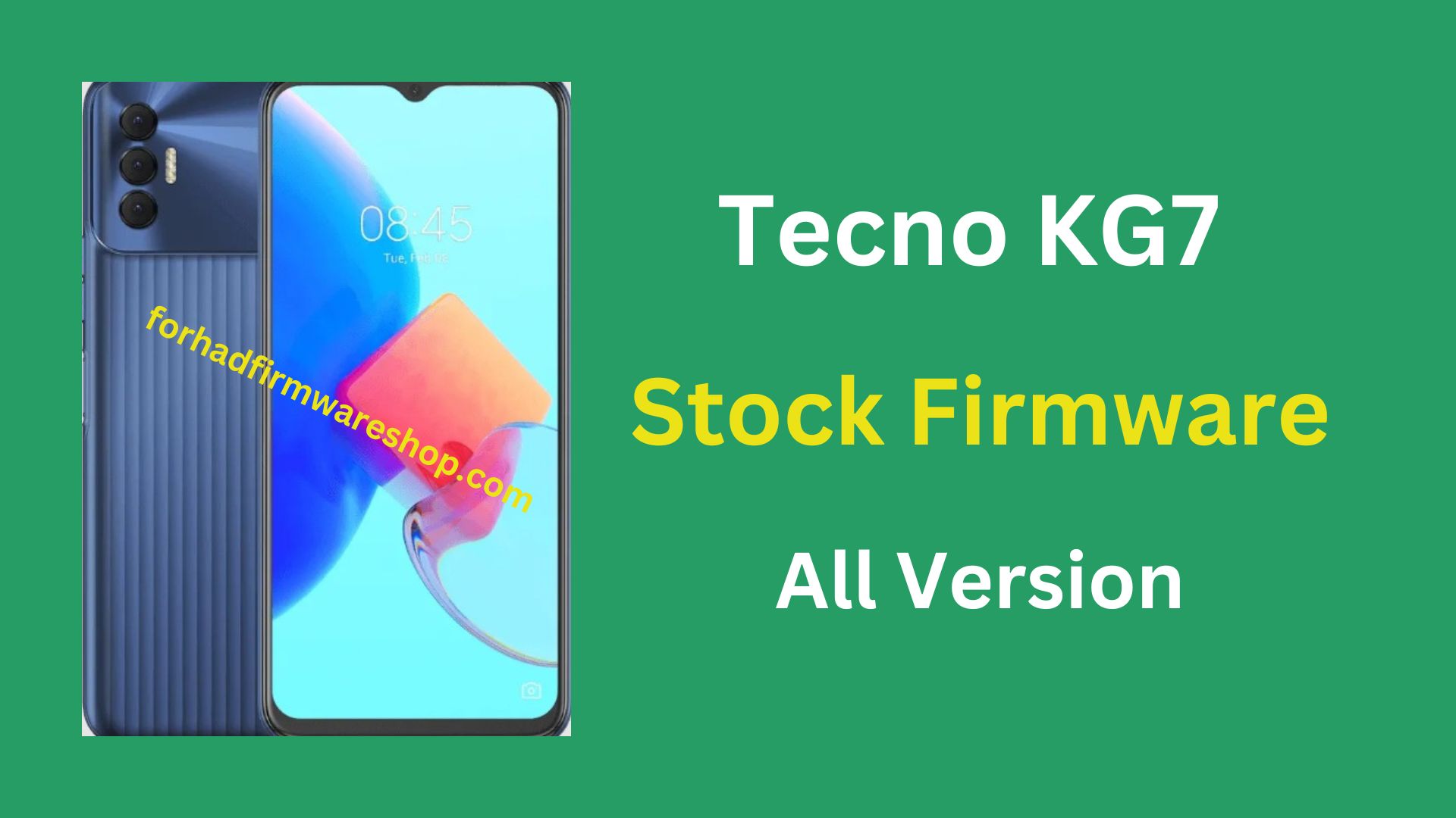 Tecno KG7 Stock Firmware ROM (Flash File)