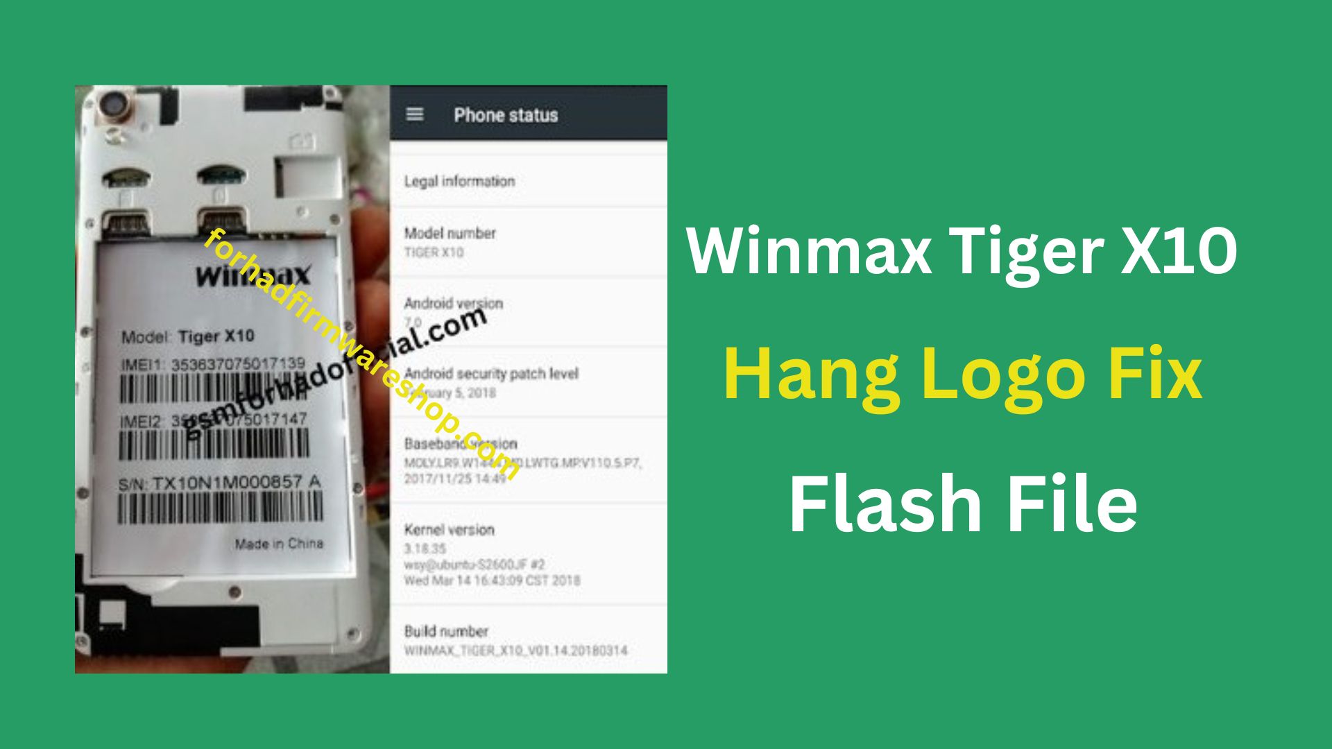 Winmax Tiger X10 Stock Firmware ROM (Flash File)