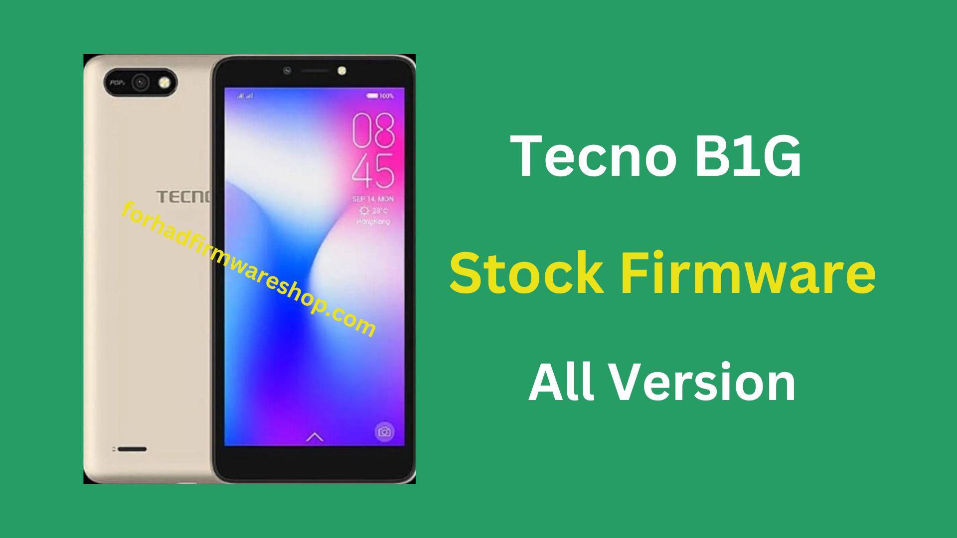 Tecno B1G Stock Firmware ROM (Flash File)