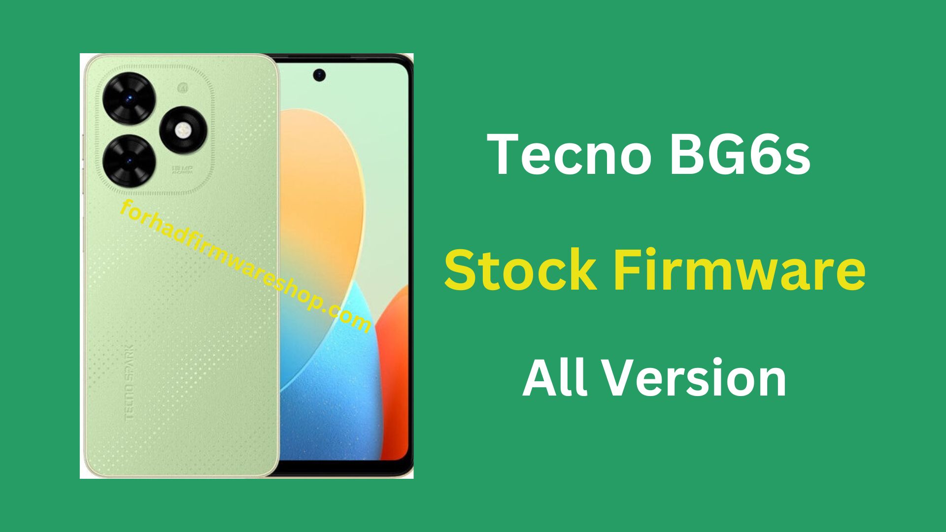 Tecno BG6s Stock Firmware ROM (Flash File)