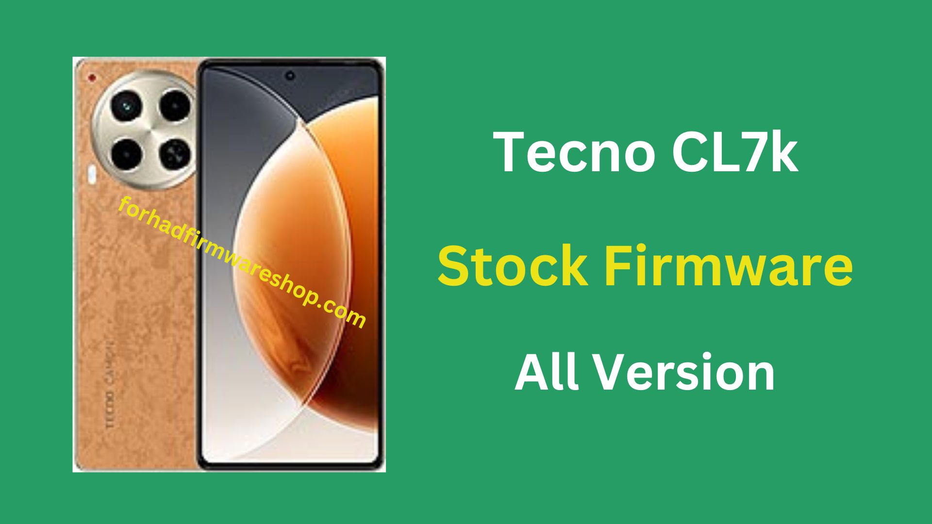 Tecno CL7k Stock Firmware ROM (Flash File)