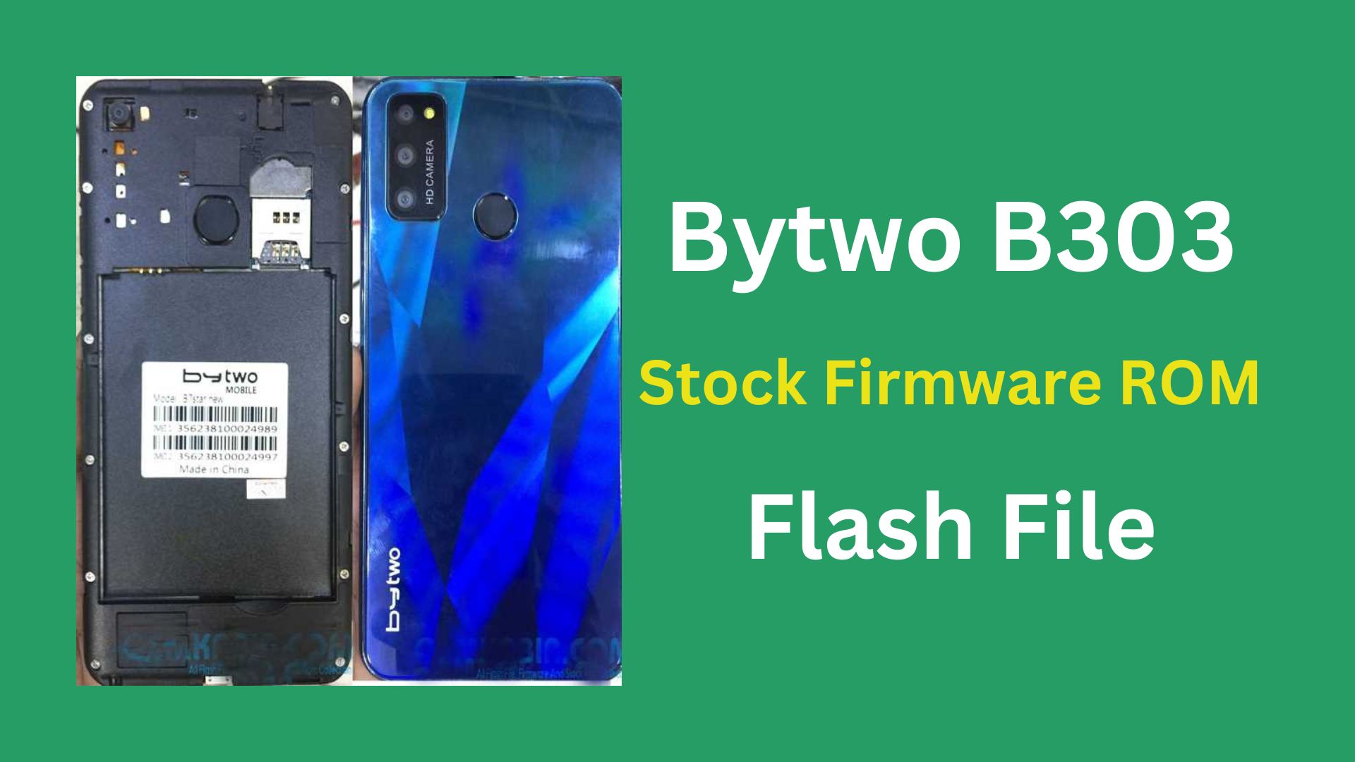 Bytwo B7 Star New Stock Firmware ROM (Flash File)