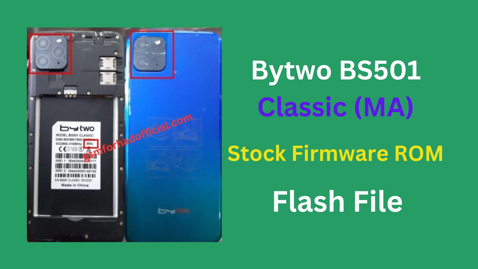 Bytwo BS501 Classic (MA) Stock Firmware ROM (Flash File)