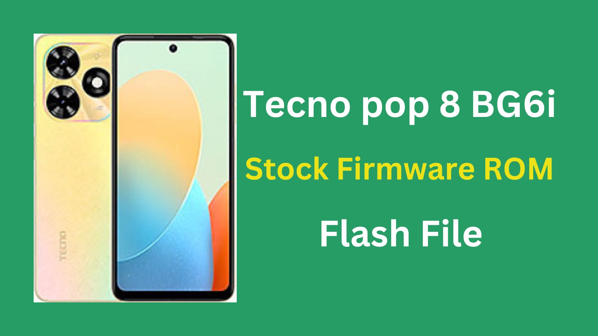 Tecno BG6i Stock Firmware ROM (Flash File)