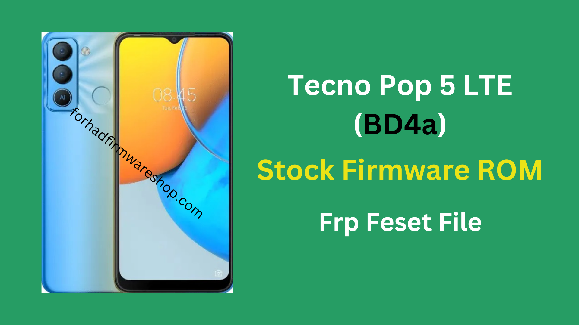 Tecno Pop 5 LTE BD4a Stock Firmware ROM (Flash File)