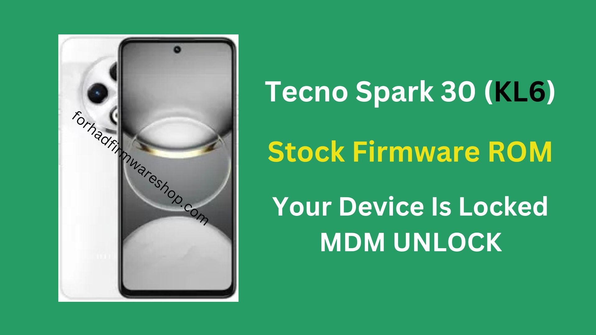 Tecno Spark 30 KL6 Stock Firmware ROM (Flash File)